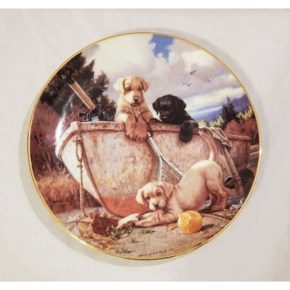 Vintage Hamilton Collection Lunch Break All in a Day’s Work Collector Dogs Plate